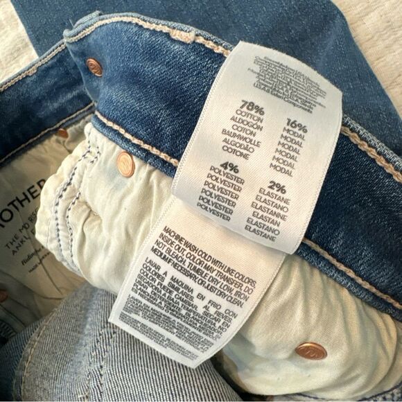 Mother Denim The Mid Rise Dazzler Ankle Fray Riding the Cliffside Size 28 - Picture 6 of 14
